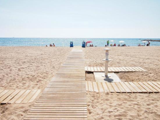 Apto Con Piscina En La Playa Cerca De Vlc Con Ac Puçol Esterno foto