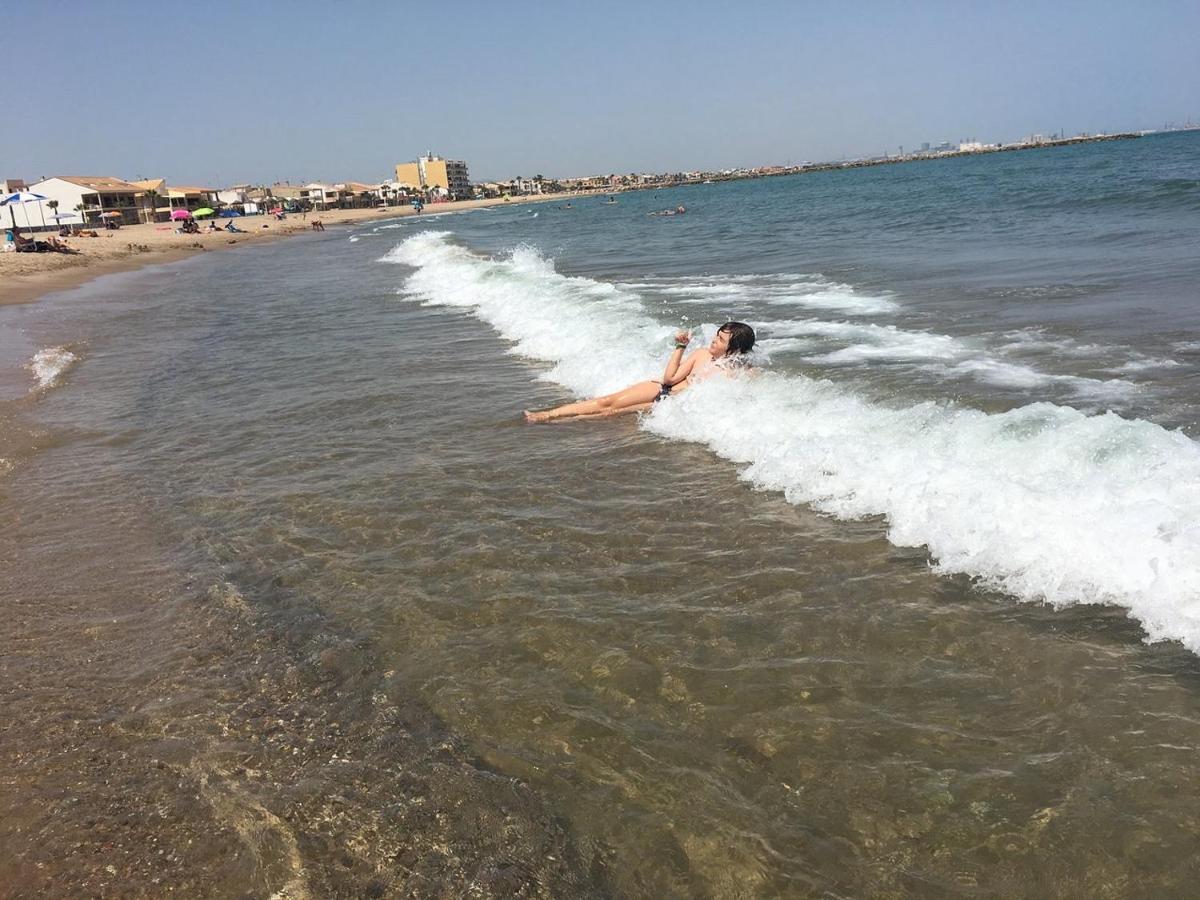 Apto Con Piscina En La Playa Cerca De Vlc Con Ac Puçol Esterno foto